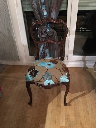 Adrom, formation tapisserie, exposition Le Pecq, chaise Napoléon