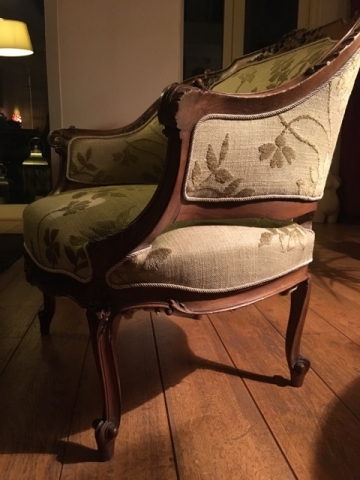Adrom, formation tapisserie, galerie fauteuil du mois, mars 2018, fauteuil style Louis XV