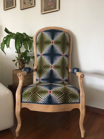 Adrom, formation tapisserie, galerie tous les fauteuils de juin 2018, Voltaire